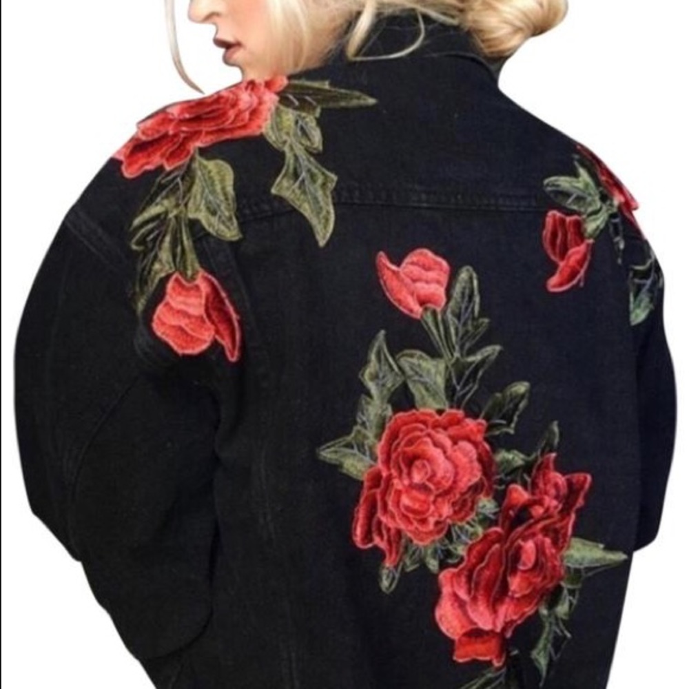 carmar denim rose jacket